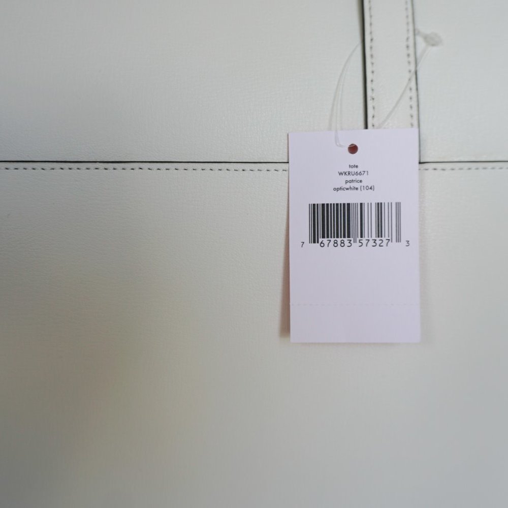 Kate Spade Patrice Large Leather Tote Optic White - Picture 11 of 12